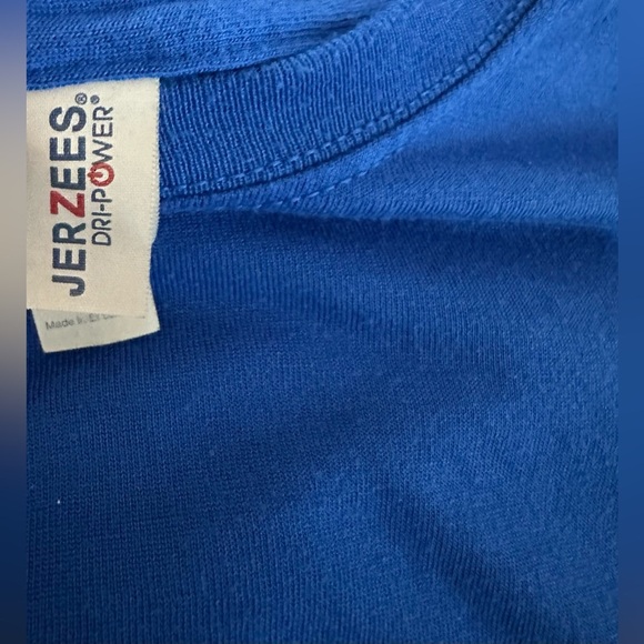 6AM Run Graphic T-Shirt Jerzees Dri-Power Blue XL - Picture 5 of 5